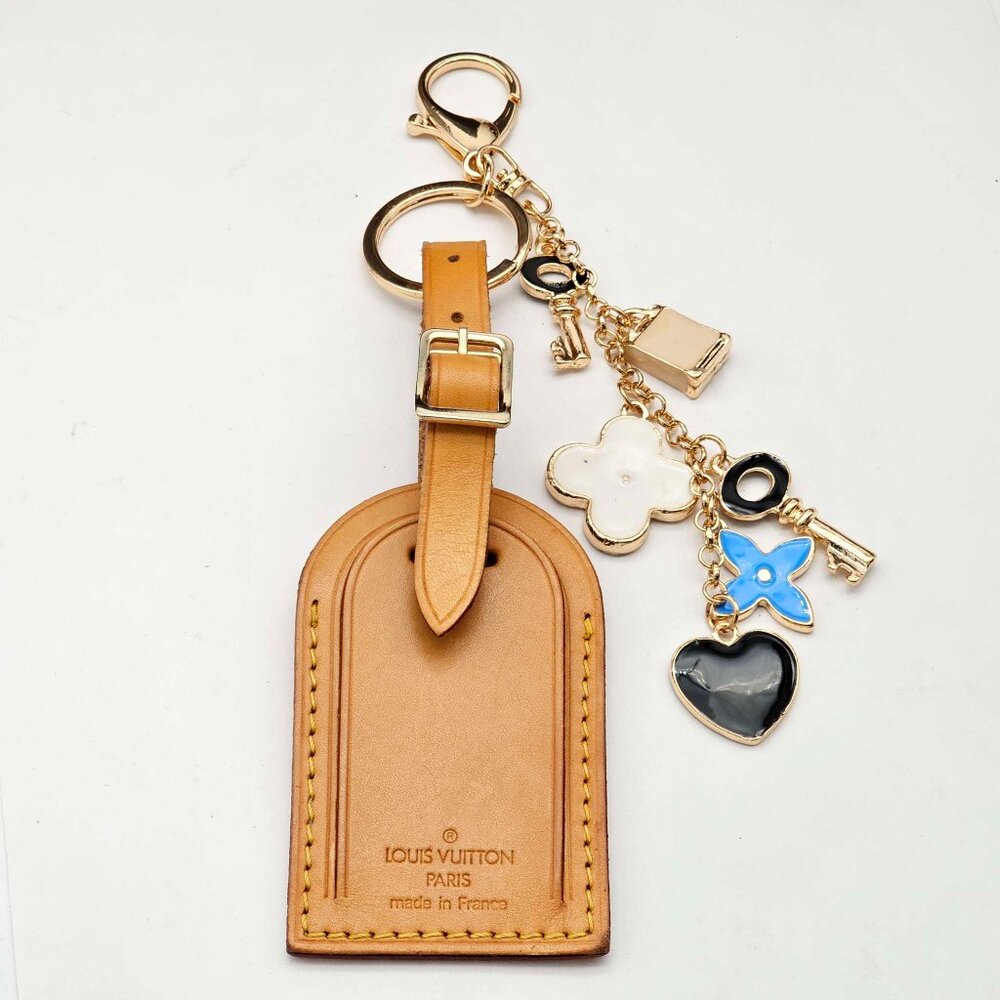 Authentic Louis Vuitton Luggage Tag with Unbranded Keycharm, Keychain - Picture 2 of 11